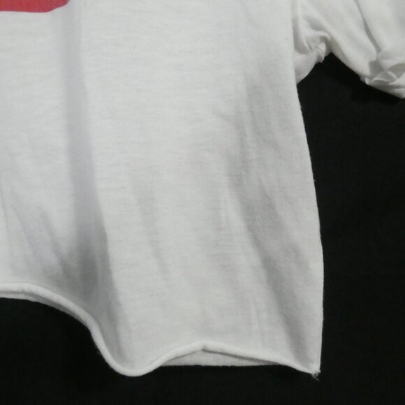 PEANUTS | large | Peanuts Graphic White Crop Top | Rolled Cuffs - Picture 9 of 15